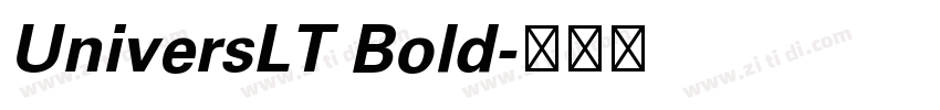 UniversLT Bold字体转换